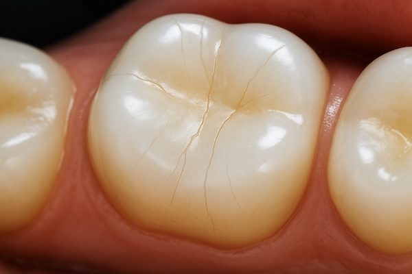 tooth with hairline crack in it