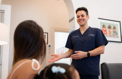 dentist welcoming patient